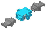 MTP Bulkhead Adapter SC Footprint Full Flange-Aqua