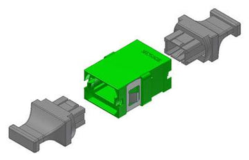 MTP Adapter Green, Bulkhead, SC Footprint, Reduced Flange, Type A or C