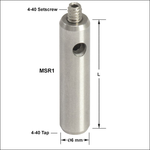 TH-MS1R - Mini-Series Optical Post, Ø6 mm, L = 1"