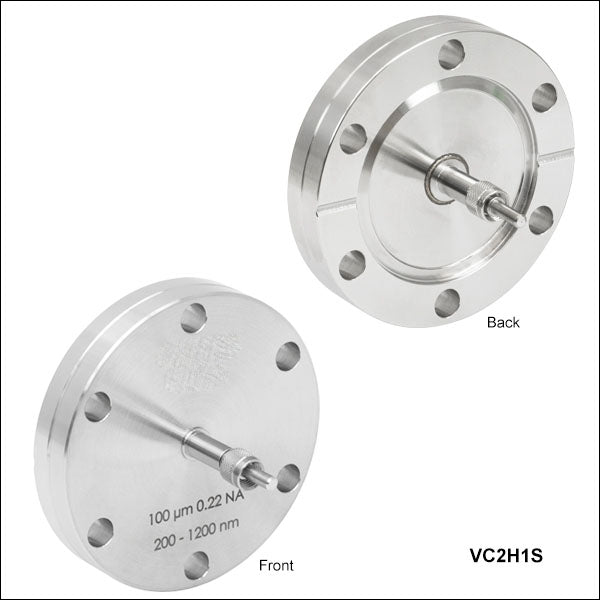 TH-VC2H1S - Fiber Feedthrough for Ø2.75" CF Flange, High OH, Ø100 µm Core, 200 - 1200 nm, 0.22 NA, SMA