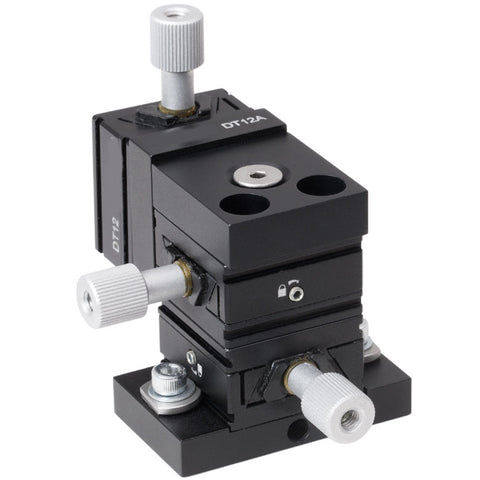 TH-DT12XYZ-M - 12.7 mm XYZ Dovetail Translation Stage with Baseplate, M4 Taps