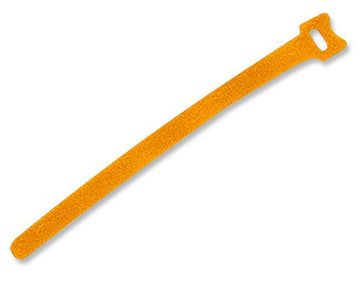 TrueConect TCHLCT-OR 8'' Hook & Loop Cable Ties, 25/PK - Orange