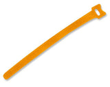 TrueConect TCHLCT-OR 8'' Hook & Loop Cable Ties, 25/PK - Orange