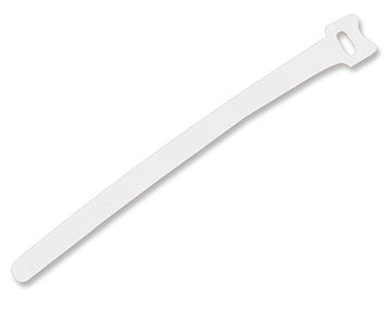 TrueConect TCHLCT-WH 8'' Hook & Loop Cable Ties, 25/PK - White