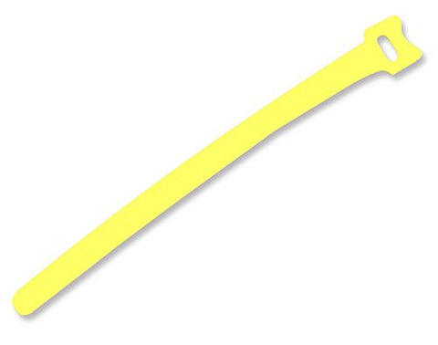 TrueConect TCHLCT-YL 8'' Hook & Loop Cable Ties, 25/PK - Yellow