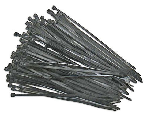 TrueConect 7-7/8'' x 9/64'' Nylon Cable Ties, 100/Pack - Black