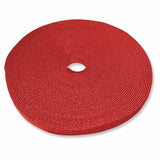 TrueConect TCHL34ROLL-RD 3/4'' Hook and Loop Tape - 50', Red