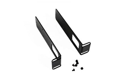1RU 19" Flush Mount Rack Adapter Brackets (Pair)-Black