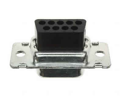 Db9 Female Conn Tin Plated Withground Indents Housing Only, RoHS