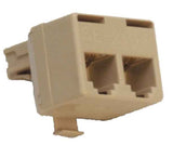 Modular T adapter, 4-wire for telephone and modem
