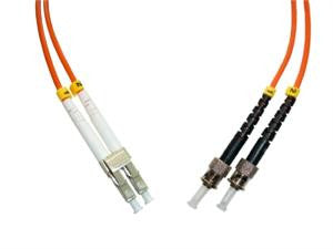 LCP-STP-MD6 - LC/PC to ST/PC, multimode 62.5/125 duplex fiber optic patch cord cable, 1m