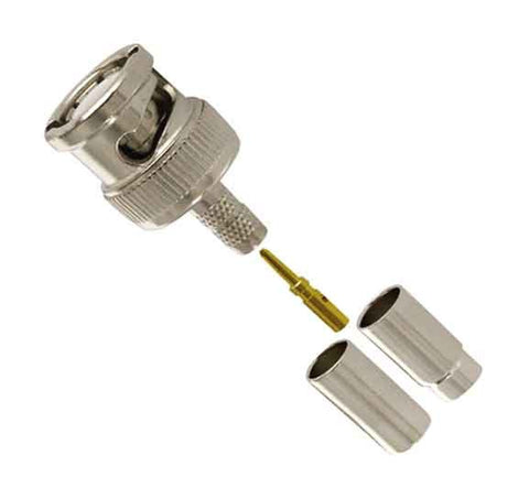 Bnc Plug 50 Ohm Crimp Braid & Cent Cond For RG58PVC & Plenum (9907 & 89907)