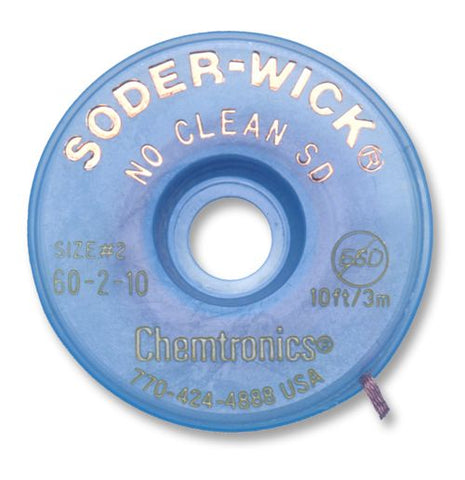 Chemtronics 60-2-10 Soder-Wick No Clean Braid, 10' YELLOW