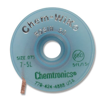 Chemtronics 7-5L Chem-Wik Desoldering Braid, 5' GREEN