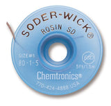 Chemtronics 80-1-10 Soder-Wick Rosin SD Braid, 10' WHITE