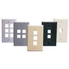 Leviton Gray Single Gang 1 port Wall Plate W/Label Window