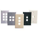 Leviton White Single Gang 1 port Wall Plate W/Label Window