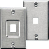 QuickPort Stainless Steel Wallplate w/Rivets for Phone/VOIP, Mfr Leviton