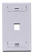 QuickPort Single Gang 1 Port Faceplate w/Designation Windows, Mfr Leviton