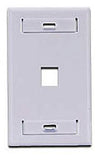 QuickPort Single Gang 1 Port Faceplate w/Designation Windows, Mfr Leviton