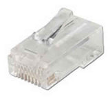 Modular Plug, 8-Position 8-Conductor For 28/24AWG Stranded Cat 5E Pack of 50 Rohs