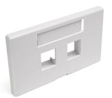 QuickPort Standard Modular Furniture 2 Port Faceplate w/ID Windows, Mfr Leviton