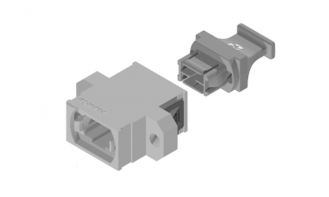MTP Adapter, Gray, Standard Footprint, Full Flange Aligned