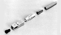 SC Zirconia Ferrule 125µm Multimode Connector, 3mm Boot, Mfr AMP