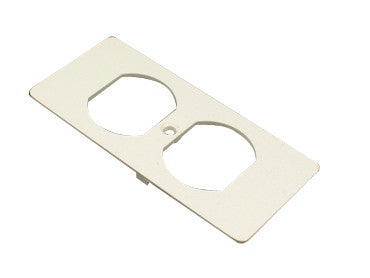 Faceplate accepts duplex receptable