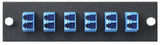 Six Pack, Duplex LC SM 12 Fiber (Blue) - Leviton OPT-X Adapter Plate