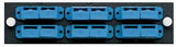 Six Pack, Duplex SC/APC, SM Adapter Plate 12 Fiber (Green) - Leviton OPT-X Adapter Plate