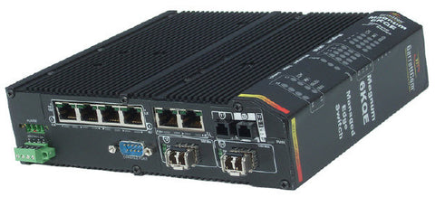 Managed Edge Switch, base unit with 4 10/100 RJ-45 W/ up to 3-100 Mbps Fiber Ports or 4more 10/100 R