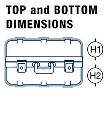 ArmaCase 310 Medium Blow Molded Case, FULL FOAM 12.4"x6.9"x5.2"