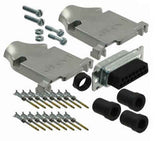 Db15 Male Crimp Kit With Tin Shell Zinc Diecast Hoods Contacts & Hardware RoHS