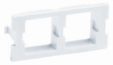 M30 Flexible Faceplate Double Port Adapter Housing, white.