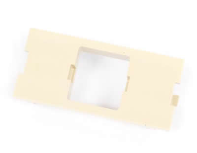 M30 Flexible Faceplate Single Port Adapter Housing, white, 25pcs/pk.