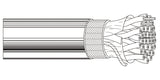 Multi-Conductor - Low Capacitance Computer Cable for EIA RS-232/485 18-Pair 28 AWG FHDPE SH PVC