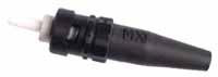 ST Zirconia 125µm/3mm (cladding/jacket) Multimode Connector, Short Boot, Plastic Hous