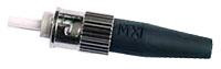 ST Zirconia 125µm/3mm (cladding/jacket) Multimode Connector, Short Boot, Metal Housing,
