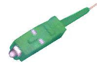 SC/APC Zirconia Ferrule 126µm Single Mode Connector, 900µm Boot, APC P