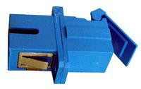 Duplex Single Mode SC Mating Sleeve with Shutter, Zirconia Sleeve, Blue Color, Mfr Molex