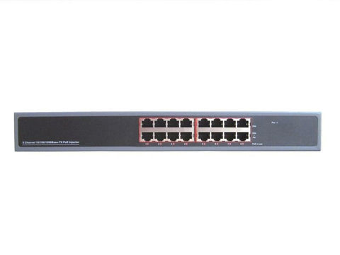 8INJ-GE-125R 8 port Gigabit Ethernet PoE 802.3af/at injector (125W total power budget), 19" rack mountable