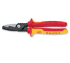 KNIPEX 9518200 SBA Insulated Cable Shears w/Twin Cut Edge, 8"