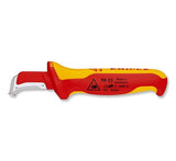 KNIPEX 9855 Insulated Stripping Knife w/Guide Shoe, 7-1/4"