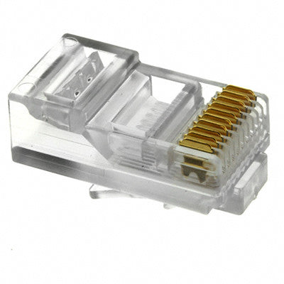 Mod Plug 10 Position 10 Conductor For Handset Cord 28/24 AWG Stranded Cable