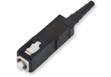 SC Connector, 50 µm multimode (OM2), ceramic ferrule, composite hardware, black housing