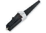 LC Connector, 50 µm multimode (OM2), ceramic ferrule, ceramic hardware, single pack, black housing,