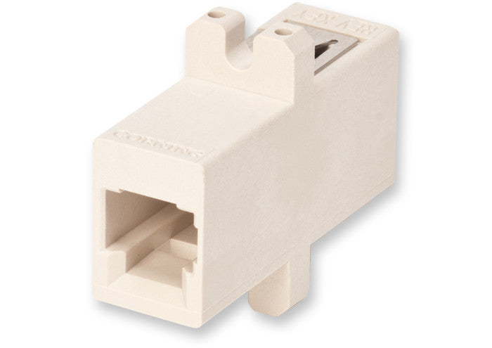 Fiber Optic Adapter, MT-RJ, Full-Flange Mount, 62.5 µm multimode (OM1), beige