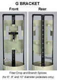 10" Diameter Fiber Pedestal with 24 Drop Max Qty, 6 Tray Capacity