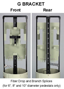 8" Diameter Fiber Pedestal with 12 Drop Max Qty, 4 Tray Capacity